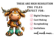Summer Funny Highland Cow Clipart, an Illustration by OK Design (Thumbnail 6 of 6)