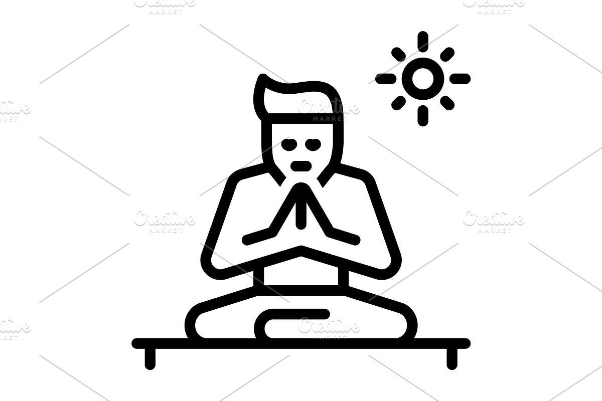 Being existence black icon, an Outline Icon by Creative priyanka