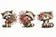 Whimsical Spring Raccoon Clipart, an Illustration by Designworld (Thumbnail 5 of 6)