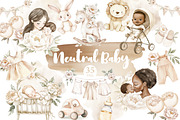 Neutral Baby Clipart | Baby Shower, a Person Illustration by GlamArtZhanna (Thumbnail 1 of 6)