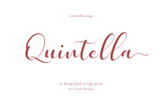 Quintella, a Script Font by Uloel Design (Thumbnail 1 of 5)
