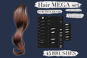 Hair MEGA Set For Procreate