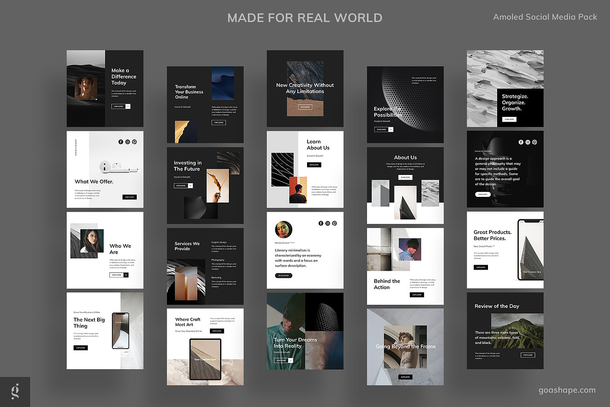 Amoled Social Media Canva Template, a Social Media Template by Goashape Studio (Photo 6 of 7)