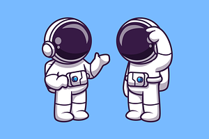 Astronauts Talking Cartoon