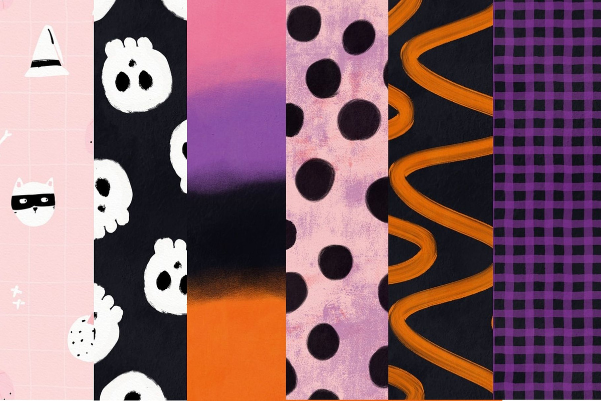 70 Hand-Drawn Halloween backgrounds, a Background Graphic by PaperJamLab (Photo 3 of 14)