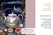 World In A Cup Illustrations, a Decorative Illustration by The Dutch Lady Designs (Thumbnail 3 of 7)