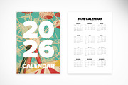 Retro Illustrated Wall Calendar 26, a Print Template by McLittle Stock (Thumbnail 1 of 9)