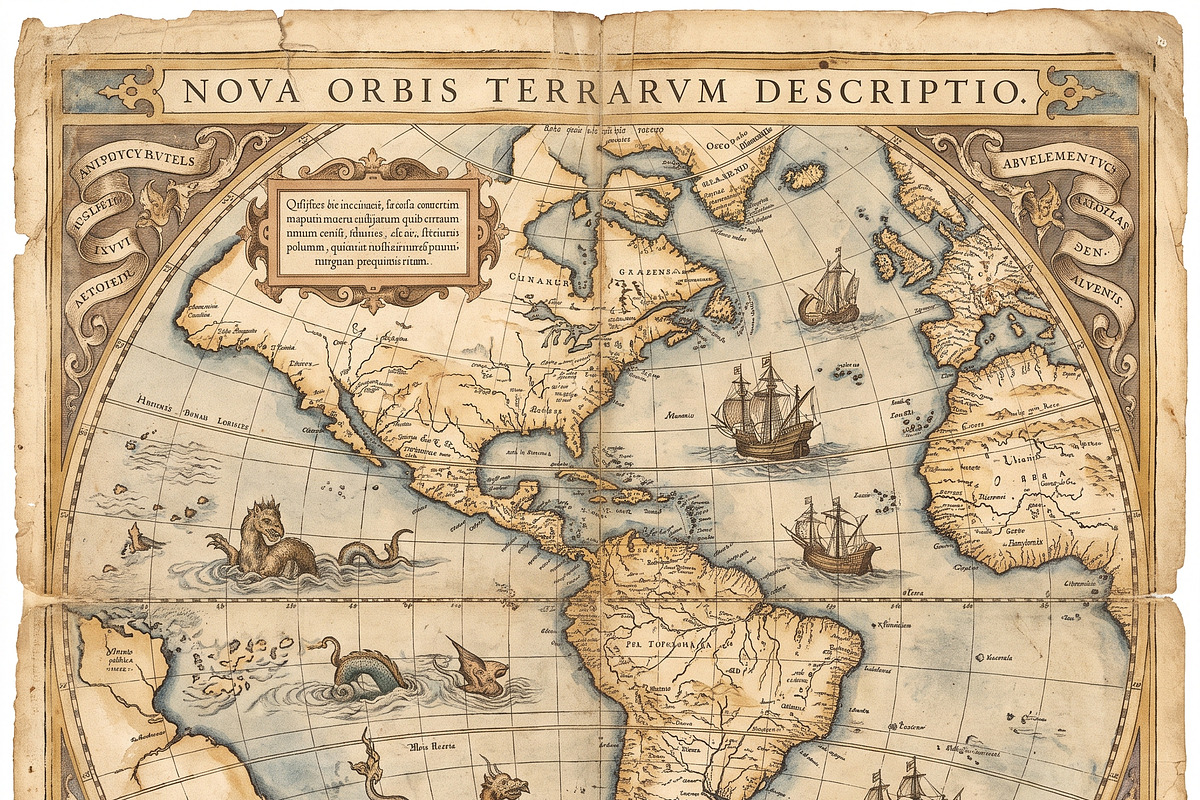 Old Maps Scrapbook Paper Printable, a Decorative Illustration by Image for Sale (Photo 2 of 4)