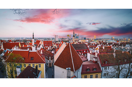 Tallinn view at sunset, an Architecture Photo by Nature and travel