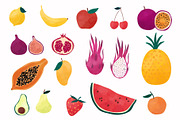 Fresh fruits vector set, a Graphic by Vectorwins Premium Shop (Thumbnail 2 of 2)