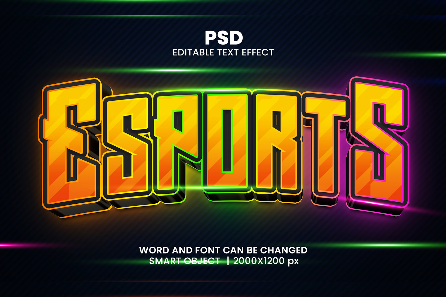 Esports Logo 3d Text Effect Style, a Layer Style Add-On by bdrobin