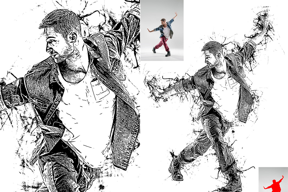 Vector Tracing Photoshop Action, an Action Add-On by MRI STUDIO (Photo 12 of 21)