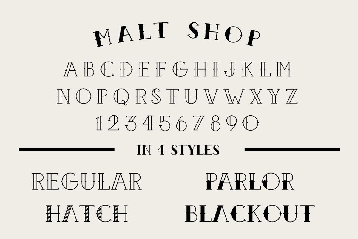 Malt Shop, a Font by benbrush (Photo 3 of 4)