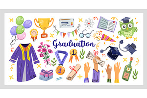 A colorful hand-drawn vector, an Education Illustration by Lucia Fox