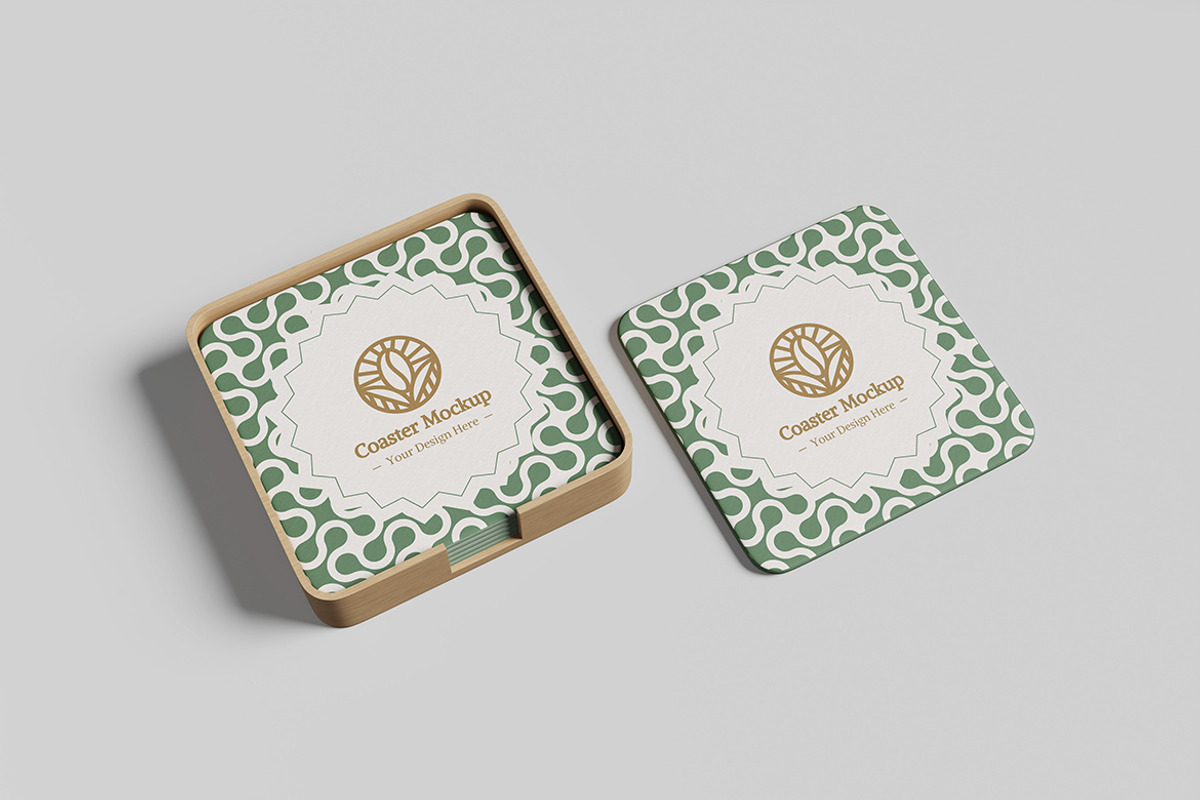 Coaster Mockup, a Product Mockup by bimockup (Photo 4 of 6)