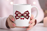 Cute Cherry Bow Design PNG, an Illustration by DreamArtGraphic (Thumbnail 4 of 4)