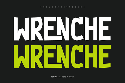 Wrenche - Kids Font, a Sans Serif Font by Iqsiart Studio