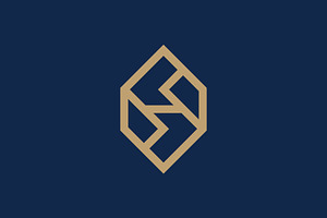 luxury letter H diamond logo, a Branding & Logo Template by Rasagama Studio