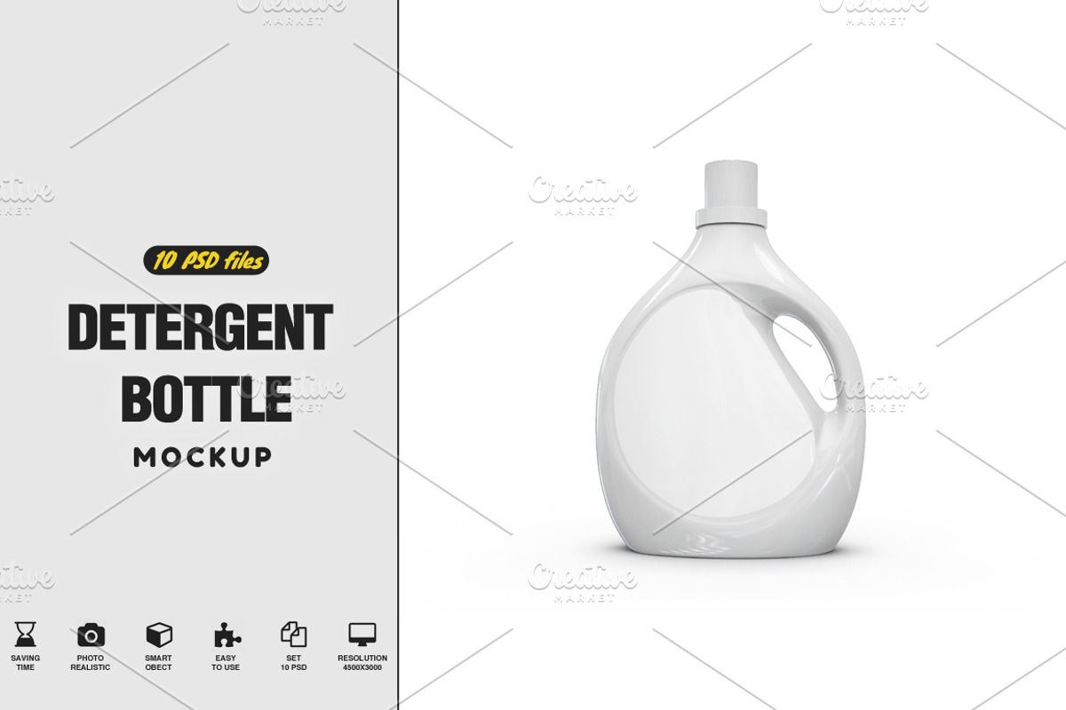 Detergent Bottle Mock-up, an Advertising Mockup by PixelMockup (Photo 1 of 11)