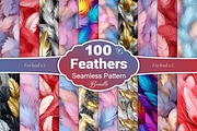 Feathers Seamless Pattern, a Pattern Graphic by Forhadx5 (Thumbnail 1 of 19)