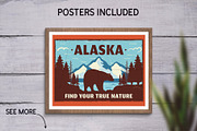 Retro Camp Adventure Badges Kit, a Branding & Logo Template by JeksonGraphics (Thumbnail 9 of 12)