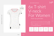 6x Women T-shirt Ghost Mock-ups Set, a Books & Magazine Mockup by Apparel_Mockups (Thumbnail 5 of 23)
