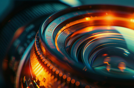 A macro photograph of a camera lens, a Photo by Iftikhar Alam