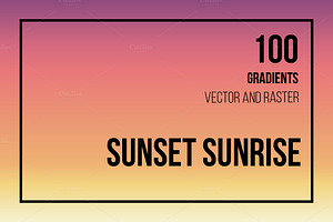 100 SUNSET & SUNRISE SKY GRADIENTS, a Gradient Add-On by AvaAva