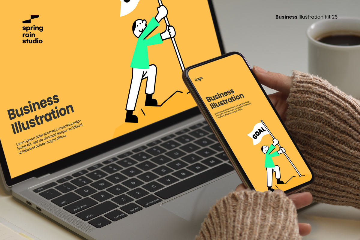 Minimal Business line Illustration, a Person Illustration by springrain studio (Photo 8 of 10)