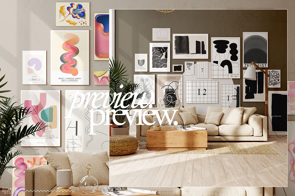 LENIS ROOM Natural Frame Mockup Set, a Household Mockup by Stykke Studio (Photo 30 of 58)