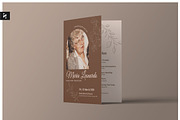 Brown Floral Funeral Program, a Brochure Template by Neermana (Thumbnail 1 of 4)
