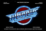 Magnie – Indie Rock Display Font, a Script Font by Spencer & Sons Co. (Thumbnail 1 of 17)