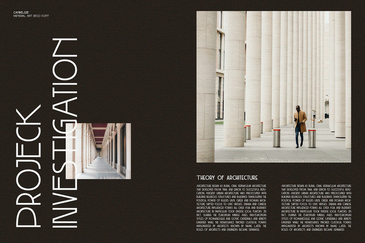 Candelize - Minimal Art Deco Font, a Sans Serif Font by Graphicfresh (Photo 3 of 10)
