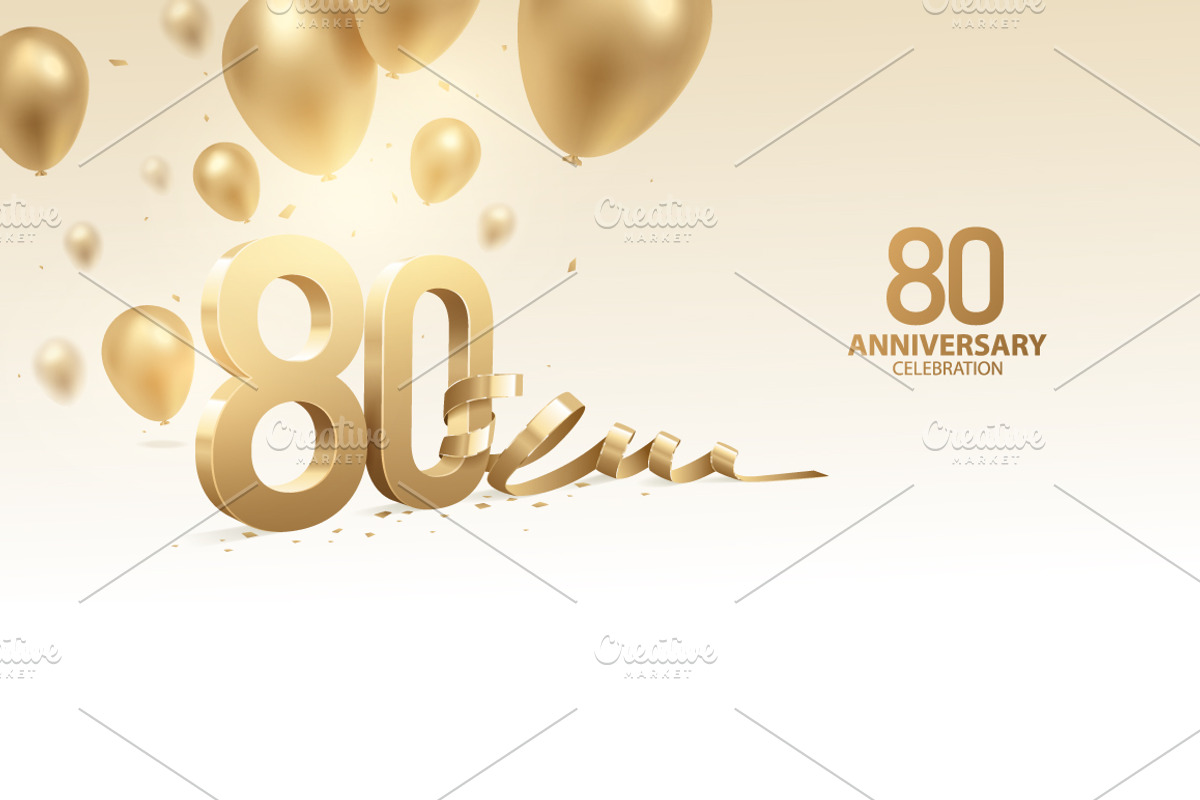 80th Anniversary Celebration, an Illustration by AlexMstudio