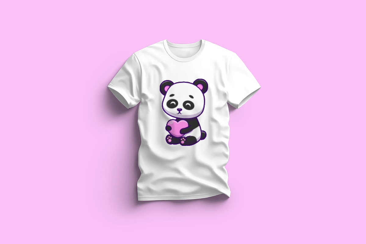 Cute Panda Holding Heart love, an Animal Illustration by Artstorystudio (Photo 3 of 3)