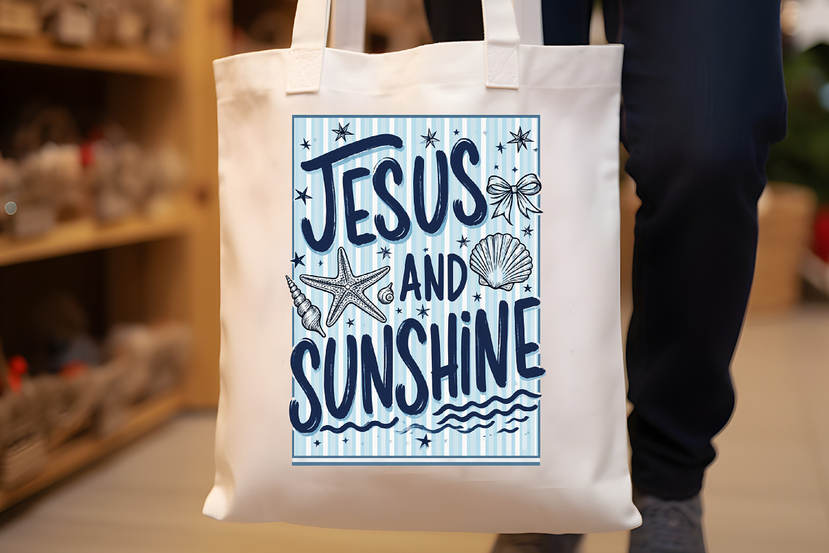 Jesus and Sunshine Summer Beach PNG, a Seasonal Illustration by Sublimation Artist (Photo 8 of 9)