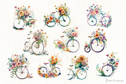 Romantic flower clipart bundle, a Decorative Illustration by Vasmila (Thumbnail 4 of 21)