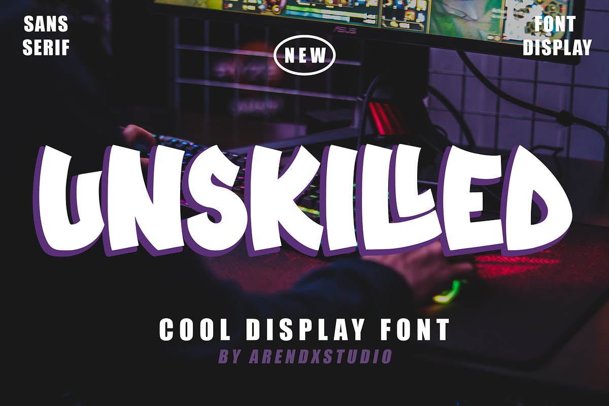 Unskilled - Cool Display Font, a Handwritten Font by Arendxstudio (Photo 1 of 9)