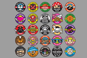 50 Pop Badges Vol.2 Custom Font