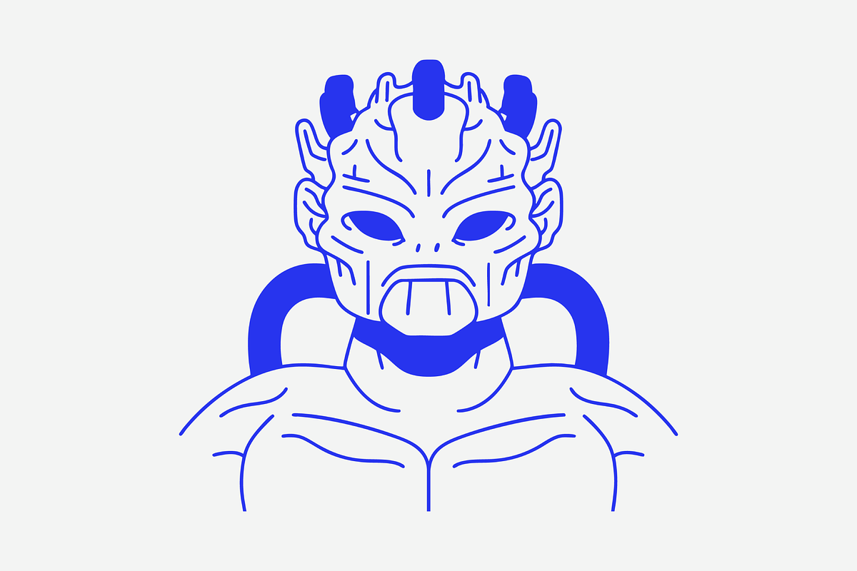 Alien Fighter Warrior Portrait, a Person Illustration by Danil Polshin (Photo 1 of 2)