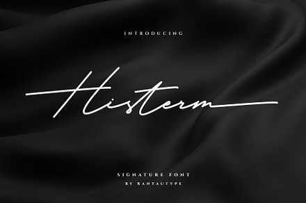 Histerm Modern Signature Font, a Handwritten Font by RantautypeStudio