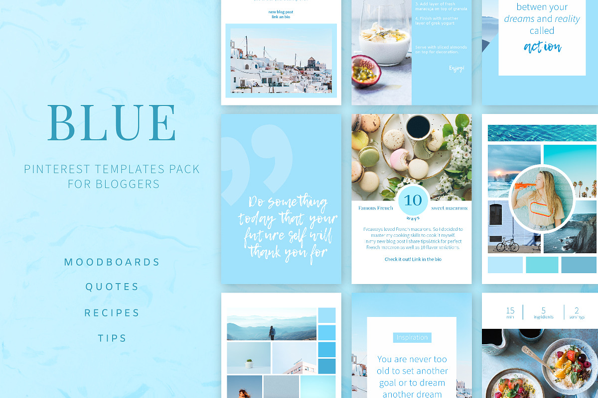 Blue | Pinterest PSD templates pack, a Social Media Template by Nassiie (Photo 1 of 5)