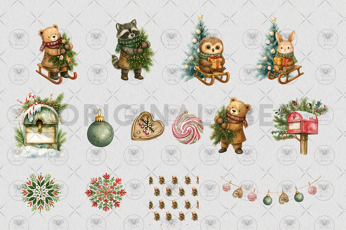 Winter Forest Animals Clipart, an Illustration by BigCakeBee (Photo 5 of 7)
