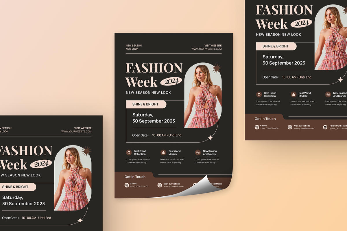 Fashion Week 2024 Flyer, a Flyer Template by SquidPixey (Photo 3 of 5)