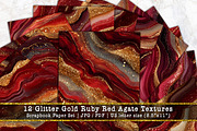 Glitter Gold Ruby Red Agate Papers, a Background Graphic by V Design Creator (Thumbnail 1 of 12)