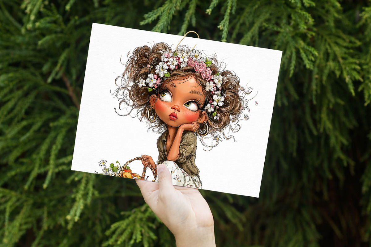 Whimsical Summer Girls Clipart, an Illustration by Libby Wishes (Photo 2 of 6)