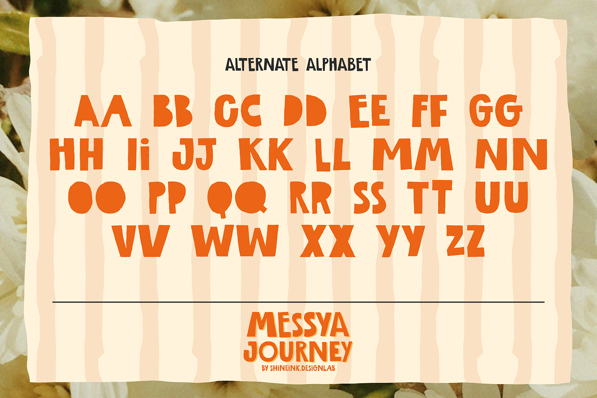 Messya Journey – Quirky Display Font, a Handwritten Font by shineink.designlab (Photo 10 of 10)