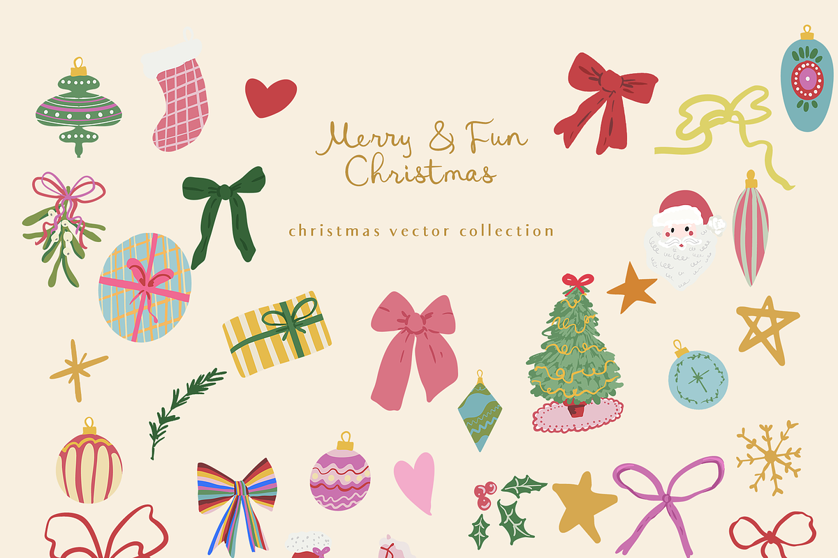 Christmas holiday fun vector graphic, an Object Graphic by Grace Noboa Illustrations (Photo 3 of 6)