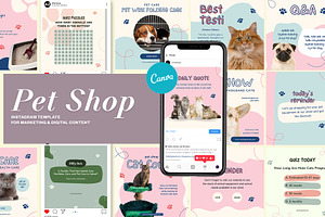 Pet Shop Instagram CANVA Template