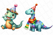 Dinosaurs Watercolor Clipart, an Illustration by DreamPrint404 (Thumbnail 4 of 4)
